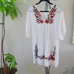 Beautiful boho fresh blouse broderie garnish